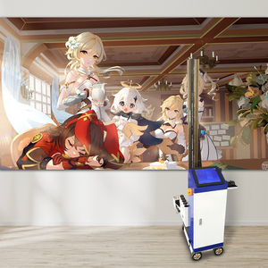 Impresora de inyección de tinta 3D para paredes Bheng, máquina de impresión UV para paredes con ruedas, tinta UV CMYK, impresora automática de pintura directa a la pared - Product Image 1