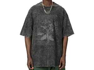 Camiseta personalizada de gran tamaño con lavado ácido para hombre, ropa deportiva de algodón 100% transpirable y de secado rápido para entrenamientos de gimnasio de verano, diseño recortado - Product Image 4