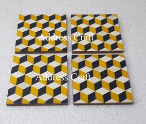 Posavasos de té decorativo de resina y madera Natural de alta calidad para posavasos de Decoración de mesa de restaurante de Hotel de lujo para bebidas - Product Image 4