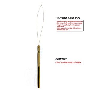 Kit professionnel durable et réutilisable en acier inoxydable pour extensions de cheveux, avec outils pour micro-anneaux et nano-anneaux, et pinces de pose à 2 trous - Product Image 6