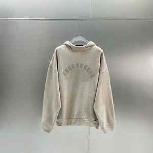 Sudadera con capucha clásica de doble línea mezclada de algodón para hombre, Sudadera con capucha de felpa con lavado ácido y logotipo de letras bordadas para High Street Spring - Product Image 1