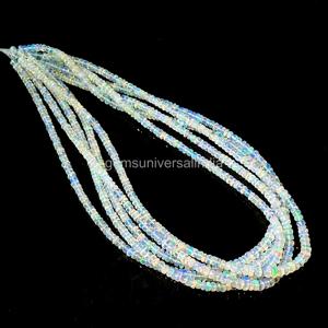 Natural Ethiopian <b>Opal</b> Faceted Rondelle Beads Flashy <b>Opal</b> Loose Gemstones Beads for Jewelry Making Supplies By Indian Wholesaler - Product Image 6