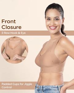 Tweens Invisi-Gym Bra Wire-Free Everyday Patrón sólido Algodón Bonded Seamless Padded Invisi-Fit (FAWN) - Product Image 4