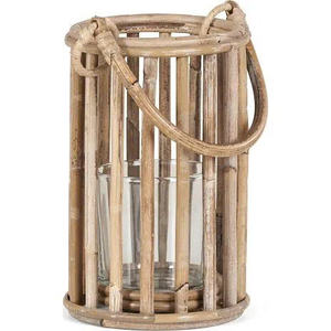 Juego de 3 farolillos de ratán con copas para velas - Product Image 4