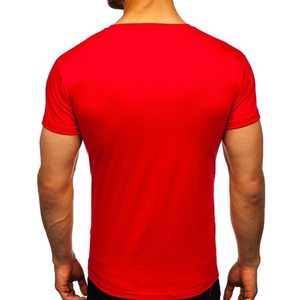 T-shirts pour hommes personnalisés ODM, col rond, très demandés, légers, en coton, logo personnalisé, broderie personnalisée, en vente - Product Image 2