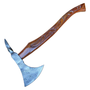 Venta al por mayor personalizado de alta calidad OEM ODM servicio PRESTIGE BLADES grado Industrial vikingo hacha de acero de Damasco hacha cabeza de mano - Product Image 1