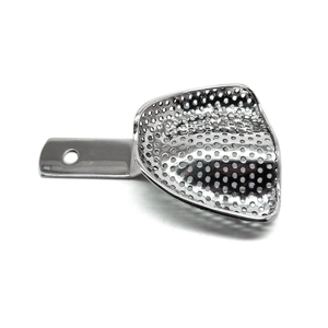 Juego de bandejas perforadas de impresión Manual de acero inoxidable de grado médico de alta calidad, impresiones dentales superiores e inferiores precisas - Product Image 5