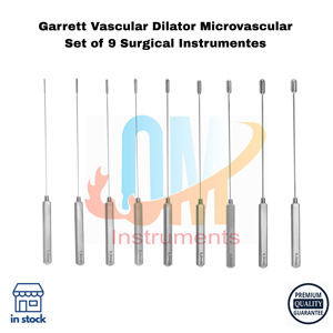 Qualité supérieure Garrett Ensemble d'instruments microvasculaires 9 pièces Dilatateur vasculaire Manuel Base chirurgicale en acier inoxydable | OldMed - Product Image 2