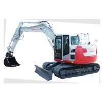 Miniexcavadora Takeuchi TB2150R de calidad con contrapeso grande, estructura de protección antivuelco cerrada y 1 brazo utilitario