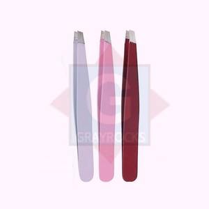 Pince à sourcils colorée en acier inoxydable avec outil de soin de beauté à pointe pointue pour garniture de sourcils et clip - Product Image 3