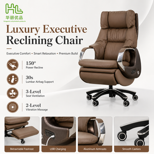 Sedia da <span class=keywords><strong>Ufficio</strong></span> Elettrica di Lusso con 150 Funzioni °   Sedile Reclinabile con Supporto Lombare Airbag, Ventilato, Massaggiante e con Ricarica USB - Product Image 1