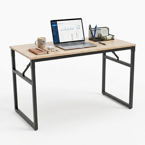 120x60cm Foldable <b>Desk</b> with <b>Folding</b> Legs Made of Rubberwood Model SPD68177 - Product Image 1