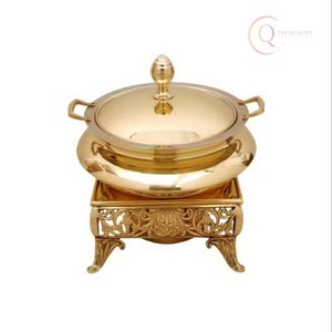 Recipiente Clásico para Calentar Alimentos de Acero Inoxidable con Quemador de Combustible |   Solución Duradera y Eficiente para Comida Caliente en Buffets - Product Image 2