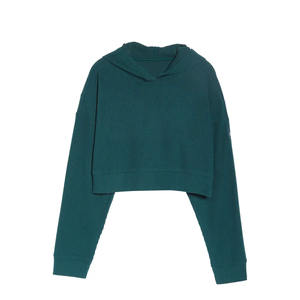 Sudadera con capucha recortada de gimnasio personalizada de alta calidad para mujer, Top corto de gran tamaño, estilo jersey con capucha, diseño OEM de invierno, venta al por mayor con servicio - Product Image 5