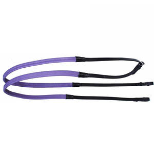 Rênes d'entraînement anglais de haute qualité pour l'équitation en cuir noir avec poignée en caoutchouc antidérapante rênes d'école flexibles souples - Product Image 3