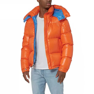 Veste d'hiver confortable et élégante Manteau chaud Veste extérieure en duvet épaisse Veste à capuche personnalisée Couleur personnalisée Veste à bulles pour hommes - Product Image 5