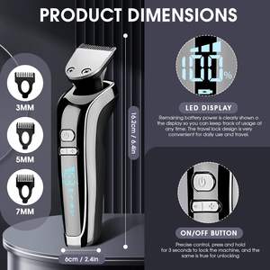 Afeitadora Eléctrica con Cuchilla Rotatoria Triple y Recortadora de Vello Nasal Impermeable IPX7 para Todas las Partes del Cuerpo - Product Image 3