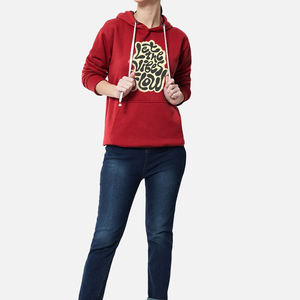 Sweat à capuche d'hiver décontracté pour femmes Matériau polaire confortable avec conception légère Impression de logo personnalisée en gros - Product Image 6
