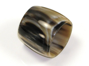 100% anneaux de serviette en corne de boeuf de buffle naturel porte-anneau de serviette en bois véritable fait à la main par un fabricant indien pour les occasions de fête de table - Product Image 3