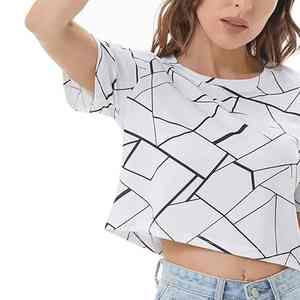 เสื้อยืดครอปทรงปกติสำหรับผู้หญิง พร้อมโลโก้สั่งทำ ขายส่ง เสื้อครอปแขนสั้นสำหรับฤดูร้อนและฤดูหนาวสำหรับสาวๆ - Product Image 6