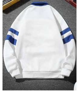 Camiseta Polo Básica de Color Sólido para Hombre, Manga Larga, Otoño e Invierno, Cuello Alto, Sudadera con Media Cremallera, Camisa Informal - Product Image 2