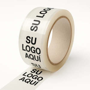Cinta Adhesiva Personalizada con Logotipo, Varias Longitudes y Tintas, Alta Adhesión para Sellado de Bolsas, 180 Diseños Gratis - Product Image 1