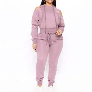 Chándal de entrenamiento de dos piezas para mujer, precio al por mayor, hecho en alta calidad, chándales con capucha y cremallera para mujer, logotipo personalizado - Product Image 6