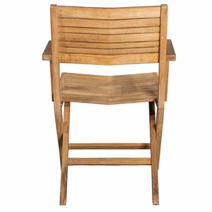 Silla Plegable Portátil Ligera y Económica con Marco de Madera de Teca Sólida, Color Natural, Material de Alta Calidad para Uso en Exteriores y Hoteles - Product Image 3