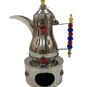 Beste Preise im arabischen Stil polierter Dallah-Kaffeekanne zum Servieren von Kaffee Tee Milch Dallah-Katz metallfarbene Schachtel Klassisch 100 Stück