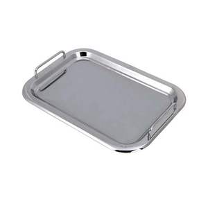 Grande vente Plateau de dattes en acier inoxydable de taille personnalisée Plateau de service de forme rectangulaire au design classique à vendre - Product Image 1