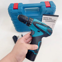Ensemble de perceuse électrique sans fil Kit d'outils de perceuse électrique 12V Perceuse/mèches de tournevis et batterie et chargeur