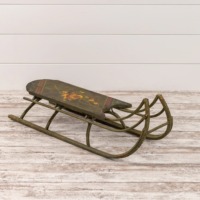 Prix d'usine – Luge décorative en métal et bois de marque DC pour Noël, décoration de maison, taille et couleur personnalisables, écologique