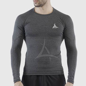 เสื้อคอมเพรสชั่นผู้ชายแบบแห้งเร็ว - เสื้อผ้าออกกำลังกายในยิมที่ระบายอากาศได้ดีและเป็นมิตรกับสิ่งแวดล้อม - Product Image 4