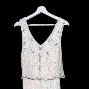 Robe de soirée élégante pour dames Respirante Poly-Mesh Antistatique Caractéristique Perles brodées pour cocktail - Product Image 1