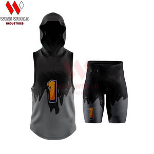 Uniformes de Fútbol Americano Personalizados 7v7 Plus Size con Bandera Estadounidense, Conjuntos de Camisetas y Pantalones Cortos de Poliéster Transpirable con Protección UV - Product Image 2