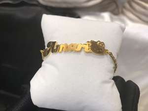 Braccialetti di Gioielleria Personalizzati Placcati in <span class=keywords><strong>Oro</strong></span> 18k con Simpatici Cartoni Animati per Regalo <span class=keywords><strong>Donna</strong></span> Cavigliere con Targhetta per Feste - Product Image 4