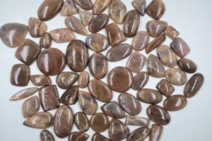 Pierre de soleil naturelle, cristal de pierre de soleil lisse en forme de treillis, mélange de cabochons, pierres précieuses en vrac, utilisation pour la fabrication de bijoux, lot en gros, pierre de soleil - Product Image 2