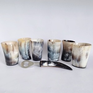 Verre à boire Viking en corne naturelle |   Vase à boire fait à la main - Product Image 5