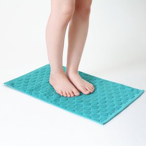 Tapis de bain HIORIE 100% coton uni 40*60cm lavable en machine, mignon, écologique, absorbant, accessoire de salle de bain domestique, prix bas - Product Image 2