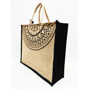 Sac fourre-tout personnalisé en jute marron naturel Impression de motifs de marque privée Transporteur écologique pour cadeaux pour l'exportation - Product Image 2