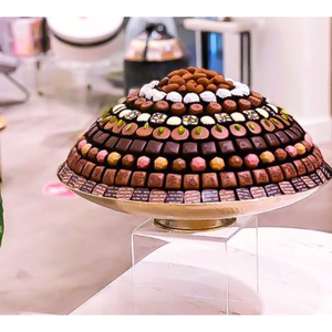 Bol à chocolat en métal plaqué or Présentoir à chocolat Bols à dessert décoratifs fabuleux Articles d'hôtel pour desserts sucrés Bol de serveur - Product Image 4