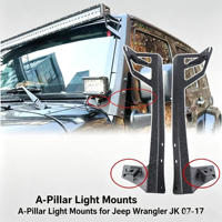 Support de fixation pour éclairage de pilier A Wind Winner, supports de fixation pour éclairage LED de capot Jeep Wrangler JK