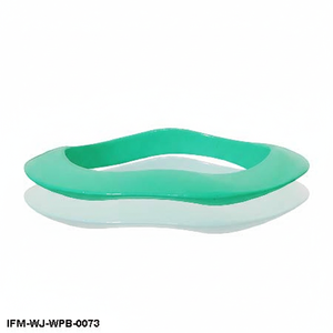 กำไลข้อมือไม้สีเขียวอมฟ้า งานแฮนด์เมด ดีไซน์โค้ง ของขวัญสำหรับเธอ - Product Image 3