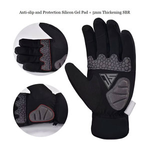 Guante de ciclo de dedos completos de invierno para exteriores, tela impermeable laminada de poliuretano, tela luminosa, forro polar interior - Product Image 6