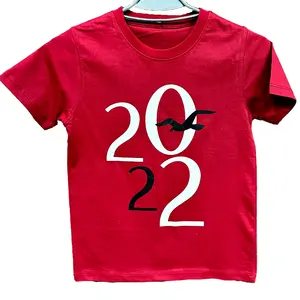 Nieuw Ontwerp Nieuwste 2023 Trending Op Maat Gemaakte Unisex Kinderkleding Baby Peuter Meisjes Korte Mouw Grafisch T-Shirt