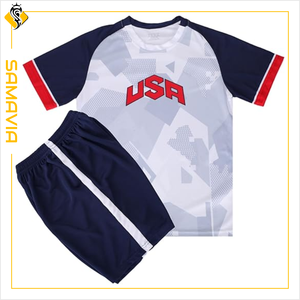 SAMAVIA Camisetas de Fútbol Personalizadas de Alta Calidad para Adultos, 100% Poliéster, Impresión Digital, Nombres de Equipos/Clubes Personalizados - Product Image 1