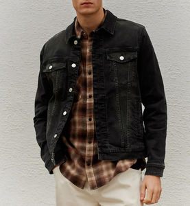 Chaqueta Vaquera de Mezclilla para Hombre, Estilo Urbano, Manga Larga, Color Claro, Chaqueta de Mezclilla Premium, Moda Casual, Venta al por Mayor, Ropa Urbana - Product Image 5