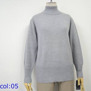 Bulk Luxury Elegant Imported Autumn Stock Winter High Neck Long Sweater For Women - Product Image 3