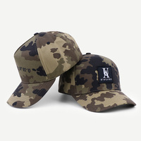 Sombrero de caza para hombre de fabricante, parche tejido de 5 paneles con logotipo, gorra de béisbol de camuflaje táctico