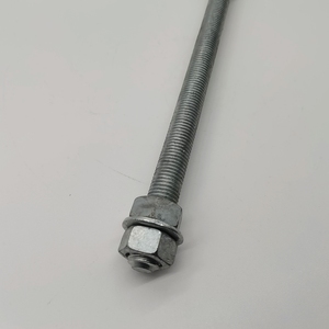 Boulon à double armement galvanisé à chaud avec <span class=keywords><strong>tige</strong></span> <span class=keywords><strong>filetée</strong></span> à <span class=keywords><strong>4</strong></span> écrous - Product Image 3